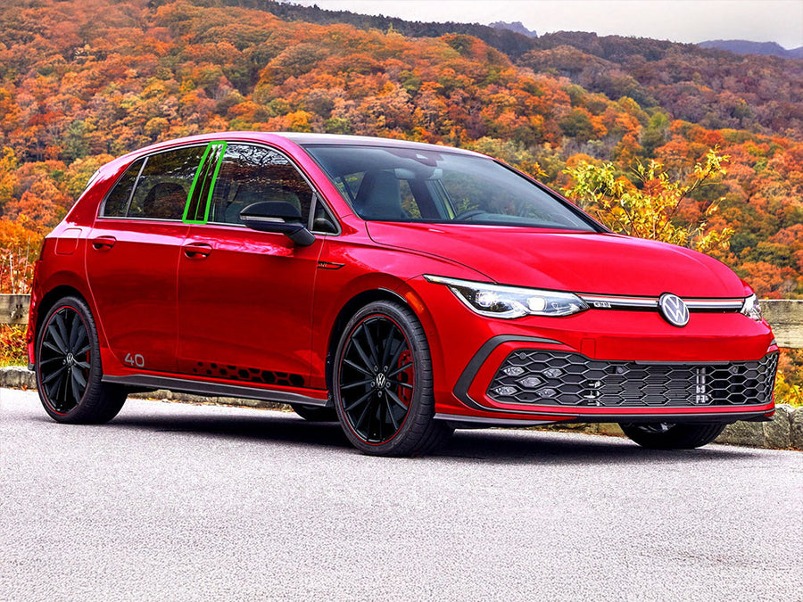 volkswagen golf 2020-2023 Pillar Post Trim Installation Location