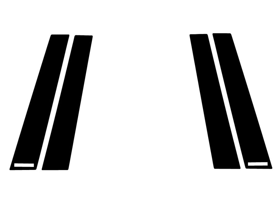 volkswagen golf 2020-2023 Matte Black Pillar Trim Diagram