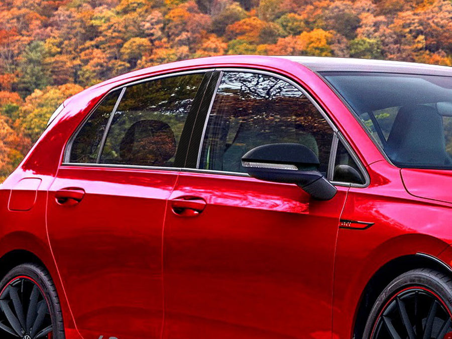 volkswagen golf 2020-2023 Carbon Fiber Pillar Cover Diagram