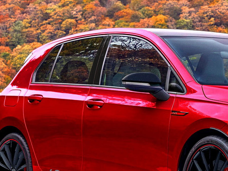 volkswagen golf 2020-2023 Matte Black Pillar Cover Diagram