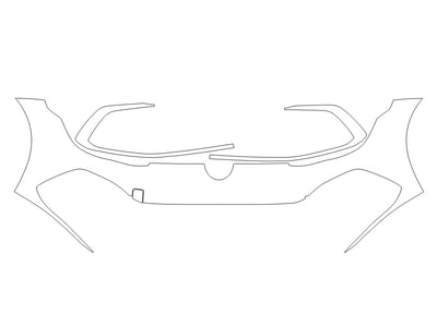 golf Avery Dennison Clear Bra Bumper Precut PPF Diagram
