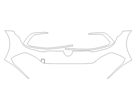 golf Avery Dennison Clear Bra Bumper Precut PPF Diagram