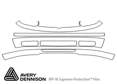 gti Avery Dennison Clear Bra Bumper Precut PPF Diagram