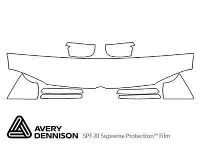 gti Avery Dennison Clear Bra Hood Precut PPF Diagram