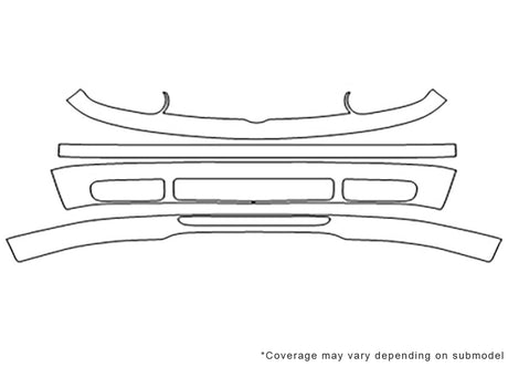 gti 3M Clear Bra Bumper Precut PPF Diagram