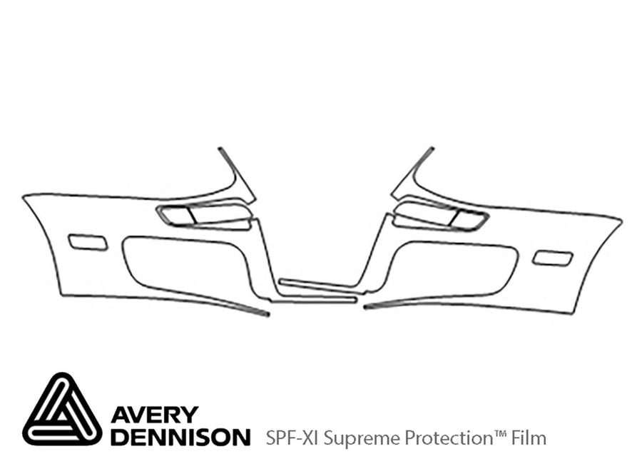 gti Avery Dennison Clear Bra Bumper Precut PPF Diagram