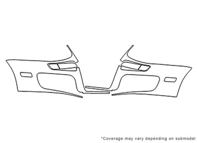gti 3M Clear Bra Bumper Precut PPF Diagram