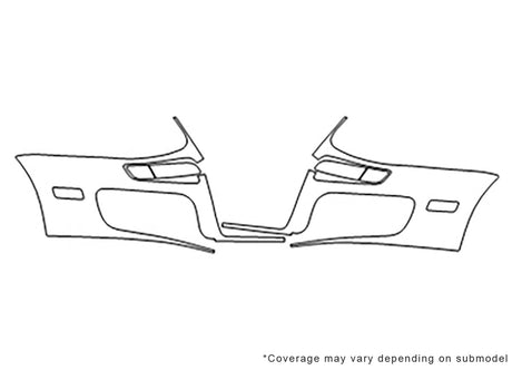 gti Avery Dennison Clear Bra Bumper Precut PPF Diagram