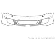 gti 3M Clear Bra Bumper Precut PPF Diagram