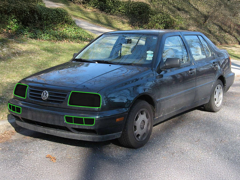 volkswagen jetta 1993-1998 Headlight Tint Location