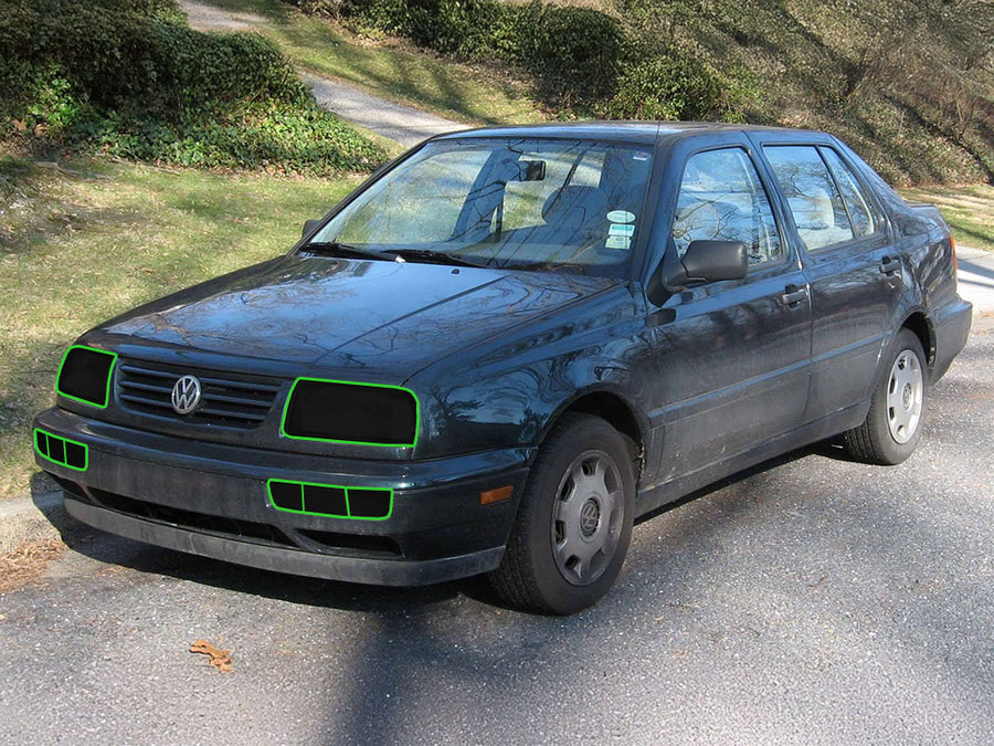 volkswagen jetta 1993-1998 Headlight Tint Location