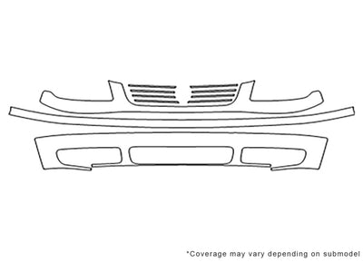 jetta 3M Clear Bra Bumper Precut PPF Diagram