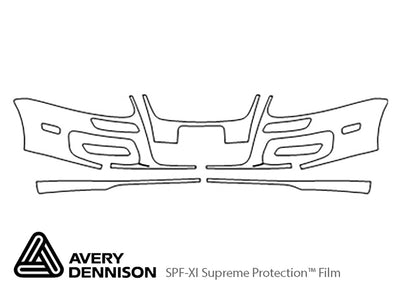 jetta Avery Dennison Clear Bra Bumper Precut PPF Diagram