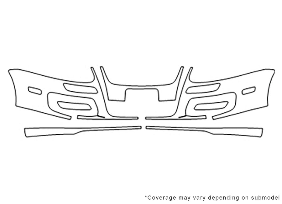jetta 3M Clear Bra Bumper Precut PPF Diagram