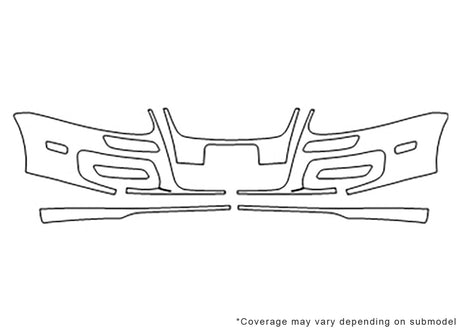 jetta Avery Dennison Clear Bra Bumper Precut PPF Diagram