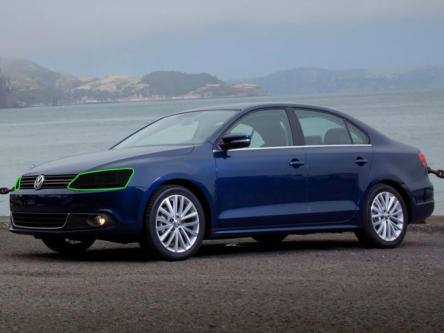 volkswagen jetta 2011-2014 Headlight Tint Location