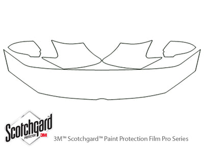 jetta 3M Clear Bra Hood Precut PPF Diagram
