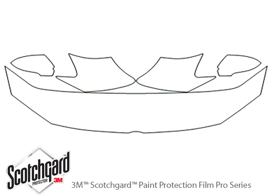 jetta 3M Clear Bra Hood Precut PPF Diagram