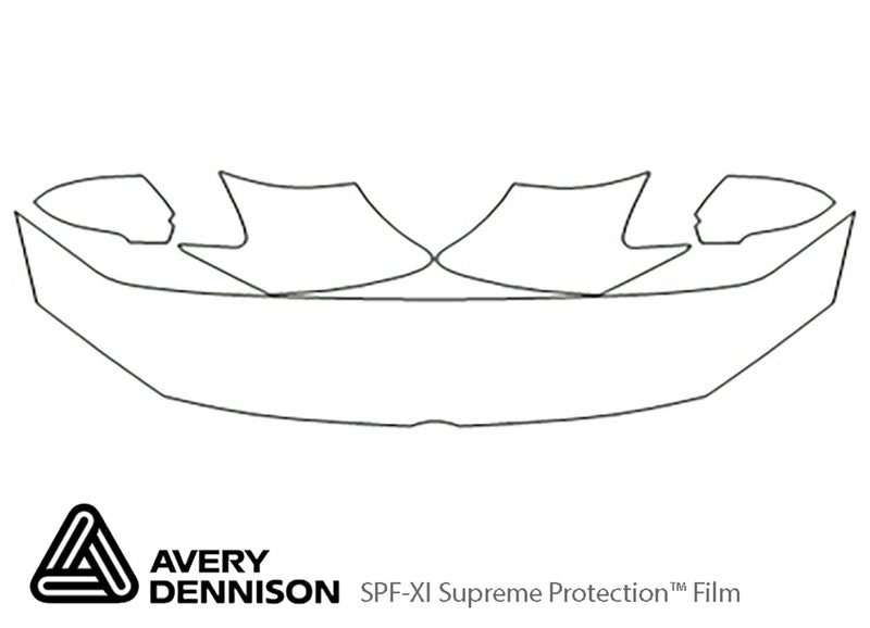jetta Avery Dennison Clear Bra Hood Precut PPF Diagram