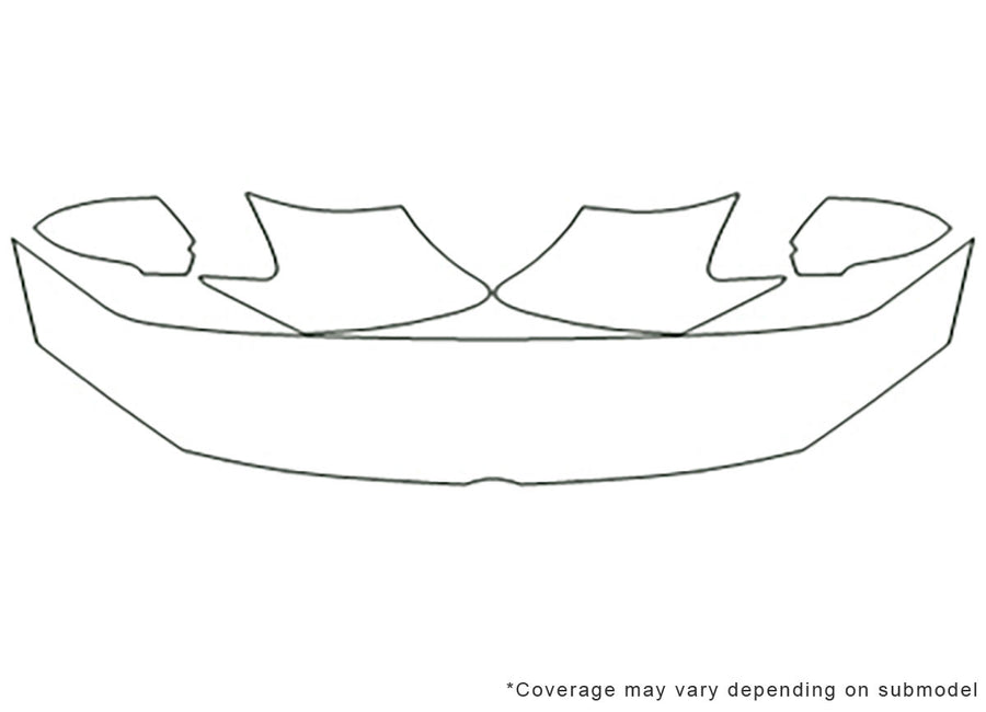 jetta 3M Clear Bra Hood Precut PPF Diagram