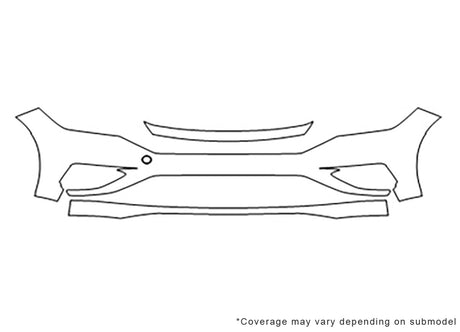 jetta Avery Dennison Clear Bra Bumper Precut PPF Diagram