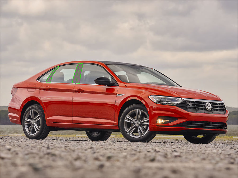 volkswagen jetta 2019-2024 (sedan) Pillar Post Trim Installation Location