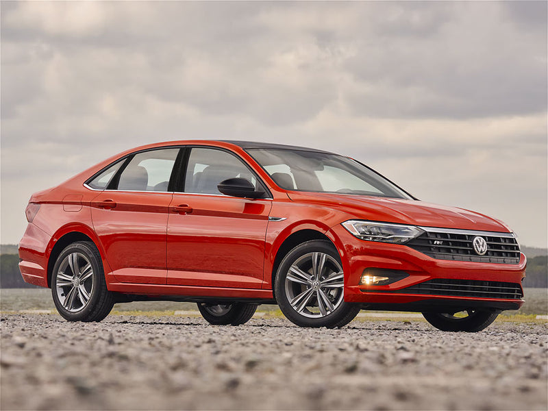 volkswagen jetta 2019-2024 (sedan) Brushed Aluminum Black Pillar Trim