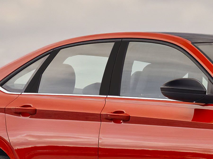 volkswagen jetta 2019-2024 (sedan) Matte Black Pillar Cover Diagram