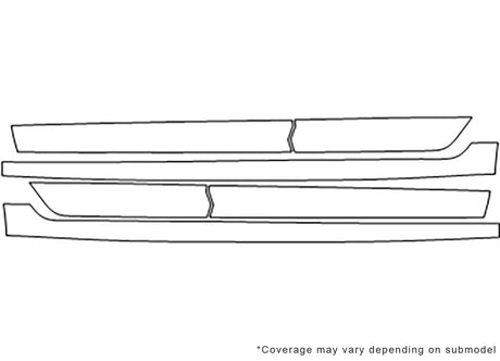 jetta 3M Clear Bra Door Cup Precut PPF Diagram