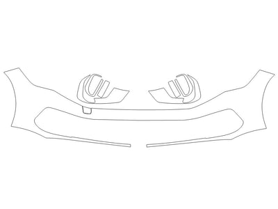 jetta 3M Clear Bra Bumper Precut PPF Diagram
