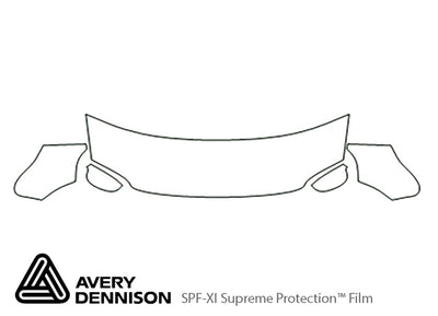 passat Avery Dennison Clear Bra Hood Precut PPF Diagram