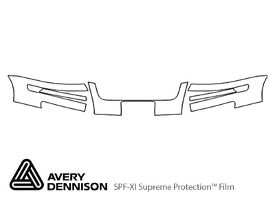 passat Avery Dennison Clear Bra Bumper Precut PPF Diagram