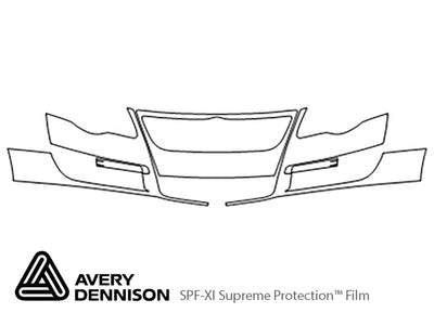 passat Avery Dennison Clear Bra Bumper Precut PPF Diagram