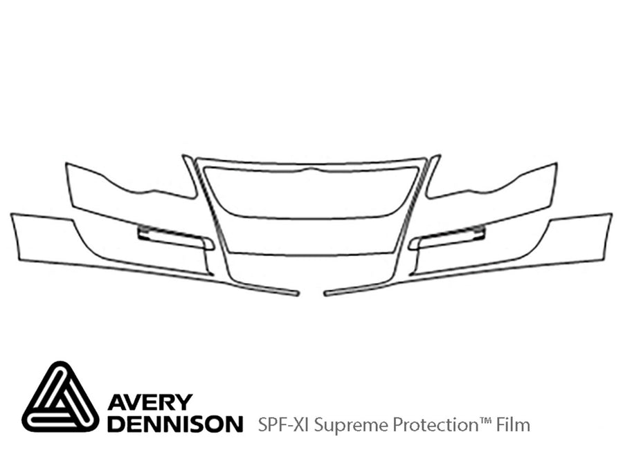 passat Avery Dennison Clear Bra Bumper Precut PPF Diagram
