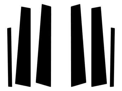volkswagen passat 2006-2010 (sedan) Brushed Aluminum Black Pillar Trim Diagram