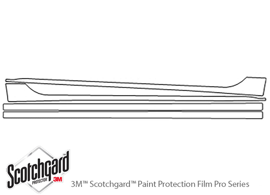 passat 3M Clear Bra Door Cup Precut PPF Diagram