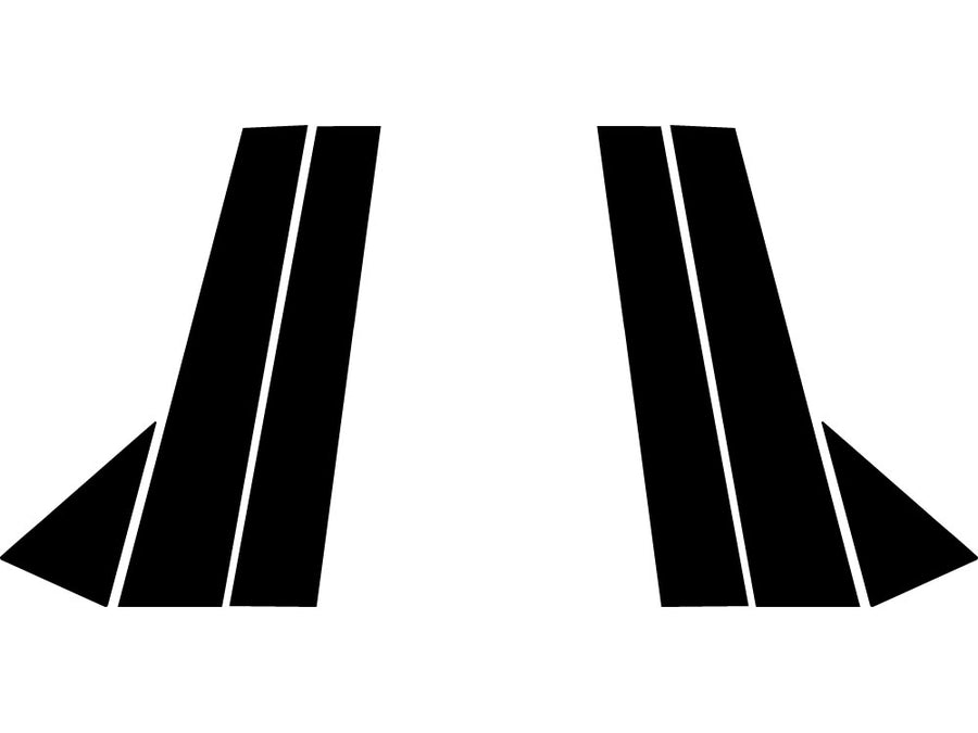 volkswagen passat 2012-2019 (sedan) Brushed Aluminum Black Pillar Trim Diagram