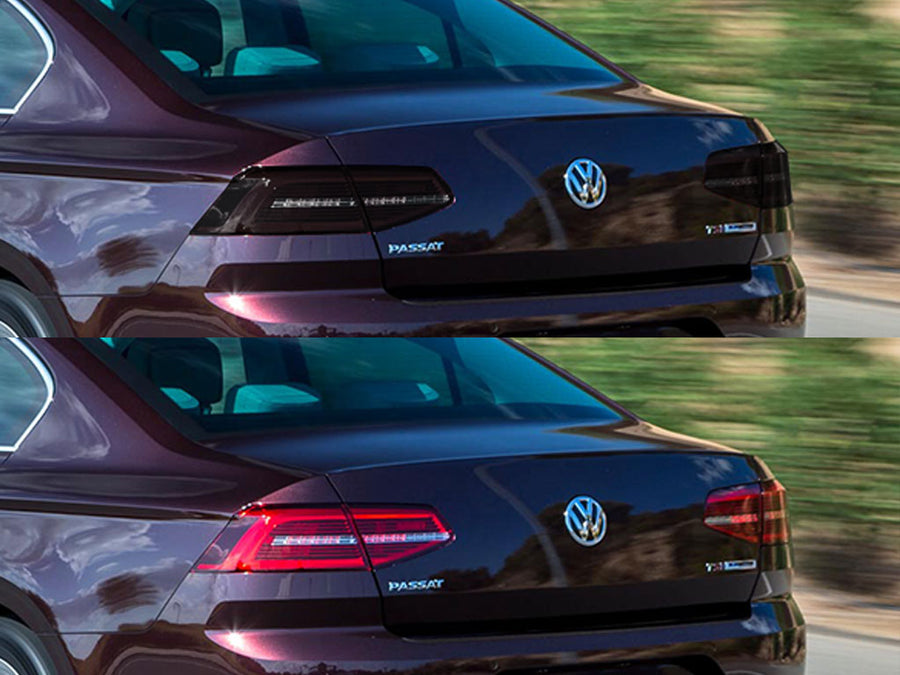 passat Before and After Smoked Taillights