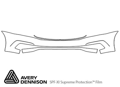 passat Avery Dennison Clear Bra Bumper Precut PPF Diagram