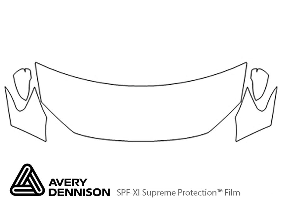 passat Avery Dennison Clear Bra Hood Precut PPF Diagram