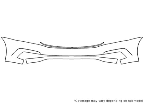 passat Avery Dennison Clear Bra Bumper Precut PPF Diagram