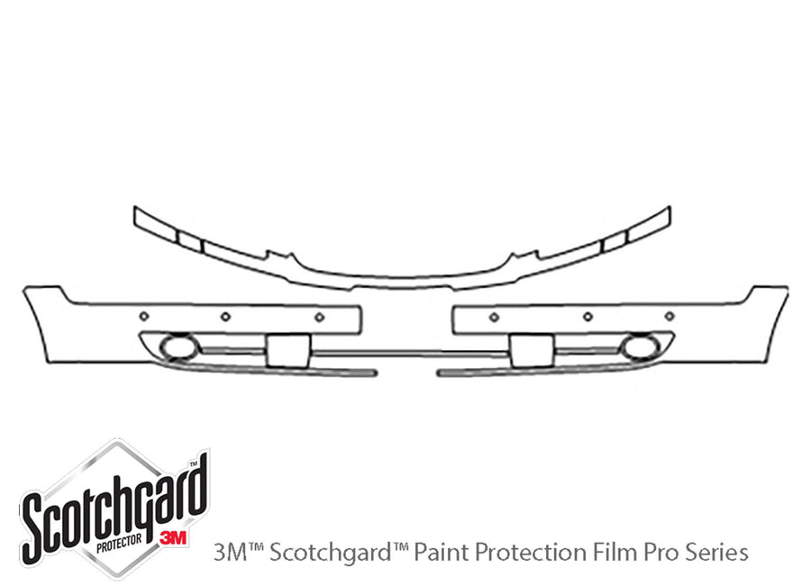 phaeton 3M Clear Bra Bumper Precut PPF Diagram