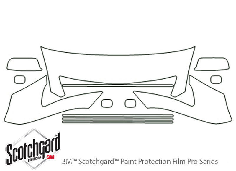 phaeton 3M Clear Bra Hood Precut PPF Diagram