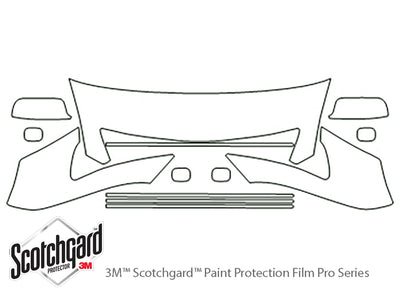 phaeton 3M Clear Bra Hood Precut PPF Diagram