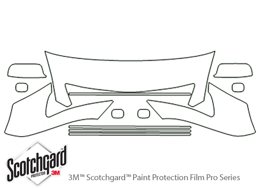 phaeton 3M Clear Bra Hood Precut PPF Diagram