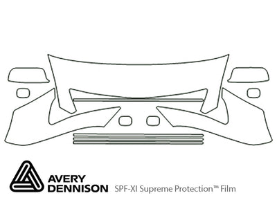 phaeton Avery Dennison Clear Bra Hood Precut PPF Diagram