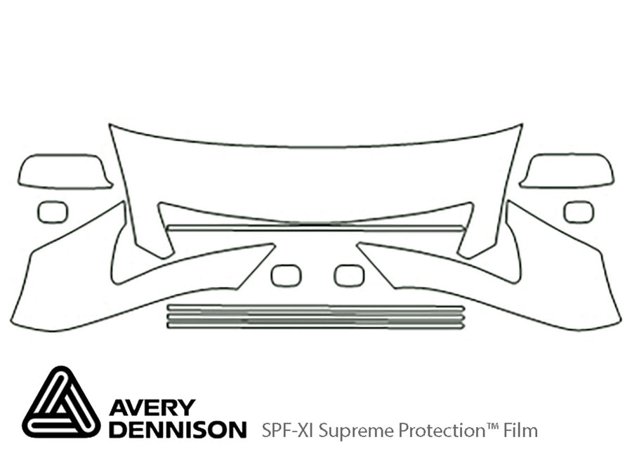 phaeton Avery Dennison Clear Bra Hood Precut PPF Diagram