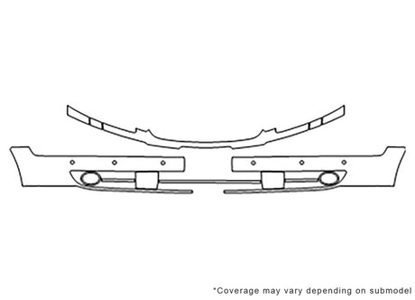 phaeton 3M Clear Bra Bumper Precut PPF Diagram