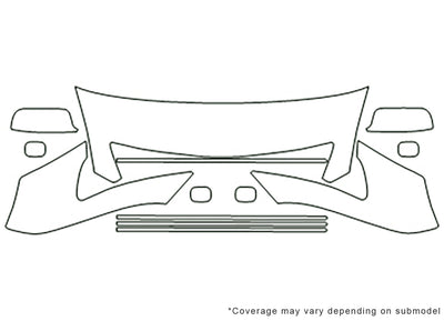 phaeton 3M Clear Bra Hood Precut PPF Diagram