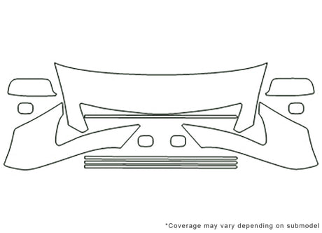 phaeton 3M Clear Bra Hood Precut PPF Diagram